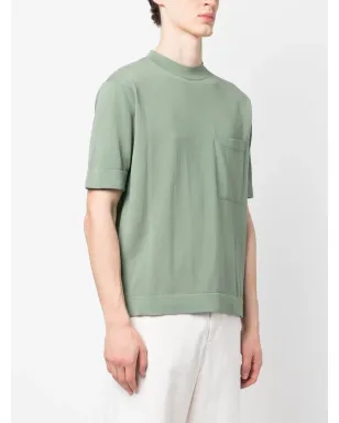 Dell'oglio クルーネック コットン Tシャツ - グリーン - サムネイル3
