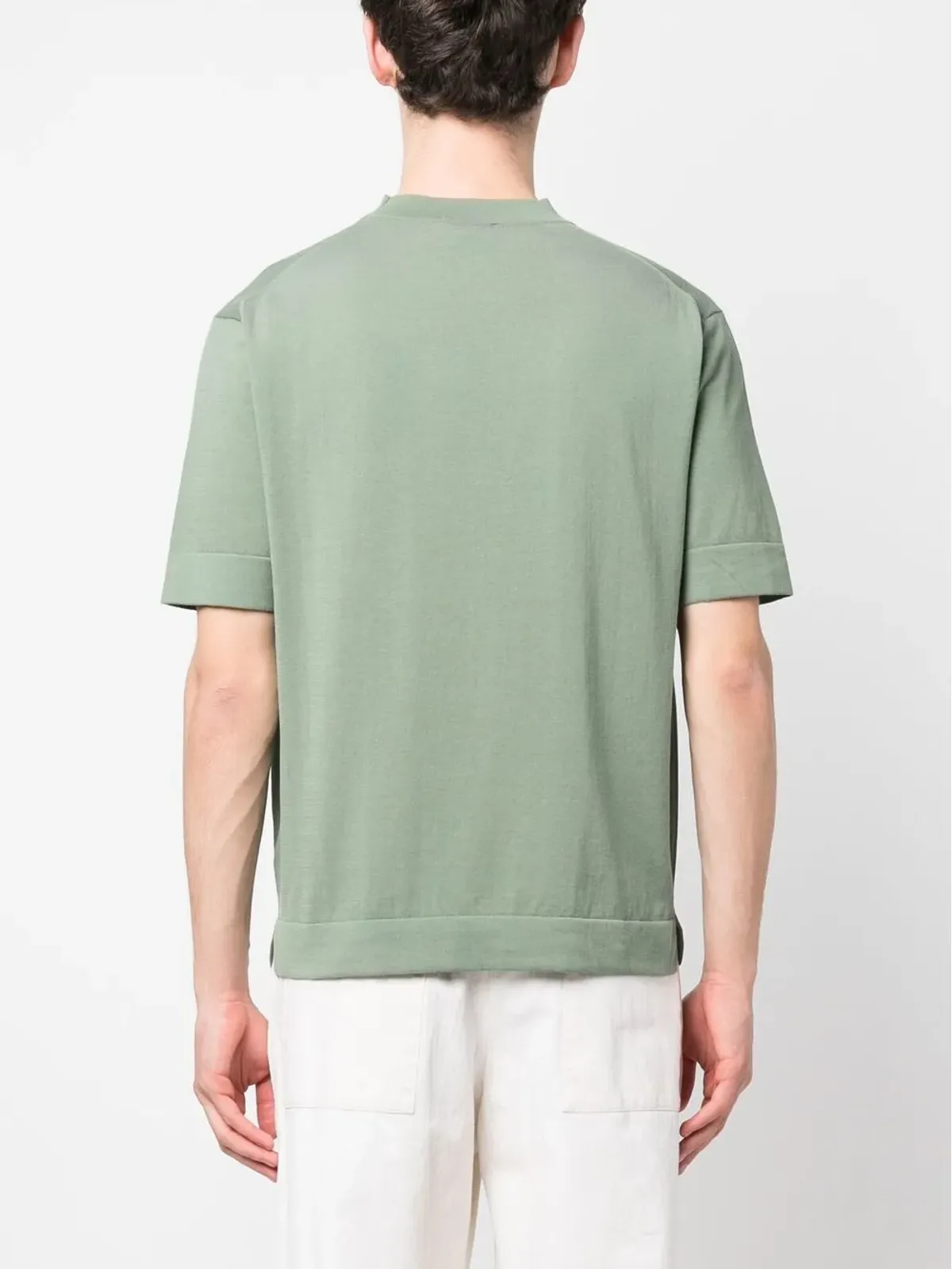Dell'oglio クルーネック コットン Tシャツ - グリーン - 画像4
