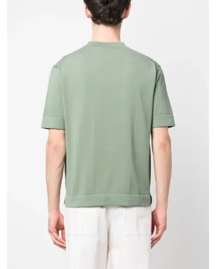 Dell'oglio クルーネック コットン Tシャツ - グリーン - サムネイル4