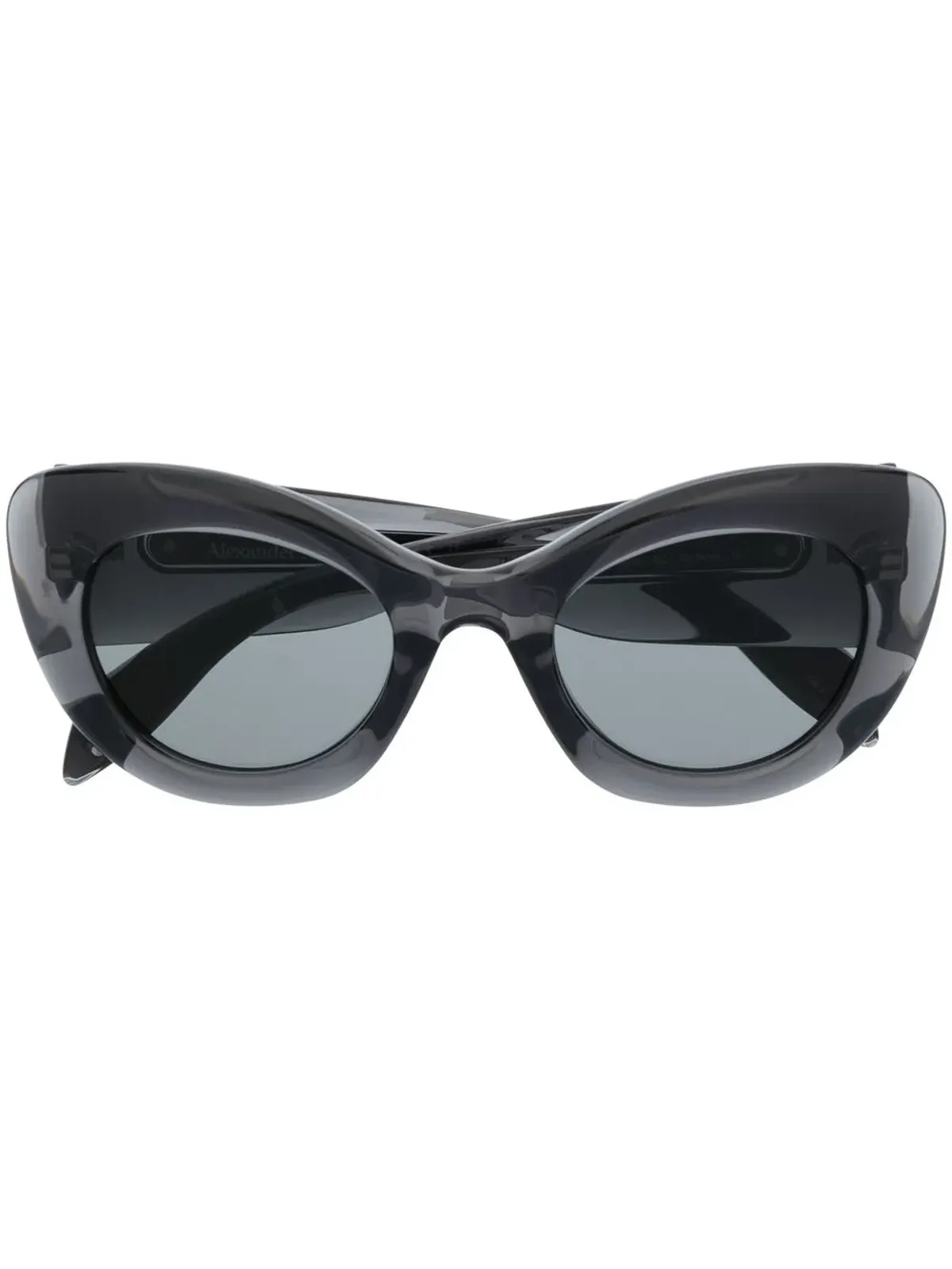 Alexander McQueen Eyewear 透明キャットアイフレーム サングラス - グレー - 画像1