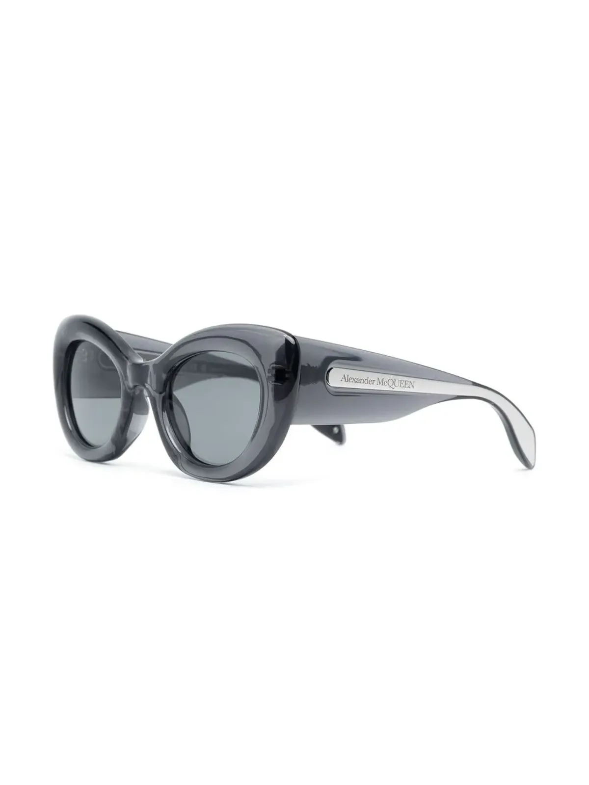Alexander McQueen Eyewear 透明キャットアイフレーム サングラス - グレー - 画像2