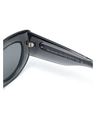 Alexander McQueen Eyewear 透明キャットアイフレーム サングラス - グレー - サムネイル3
