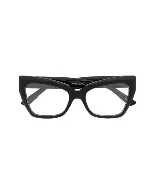 Balenciaga Eyewear ロゴプレートスクエアフレーム眼鏡 - ブラック - サムネイル1