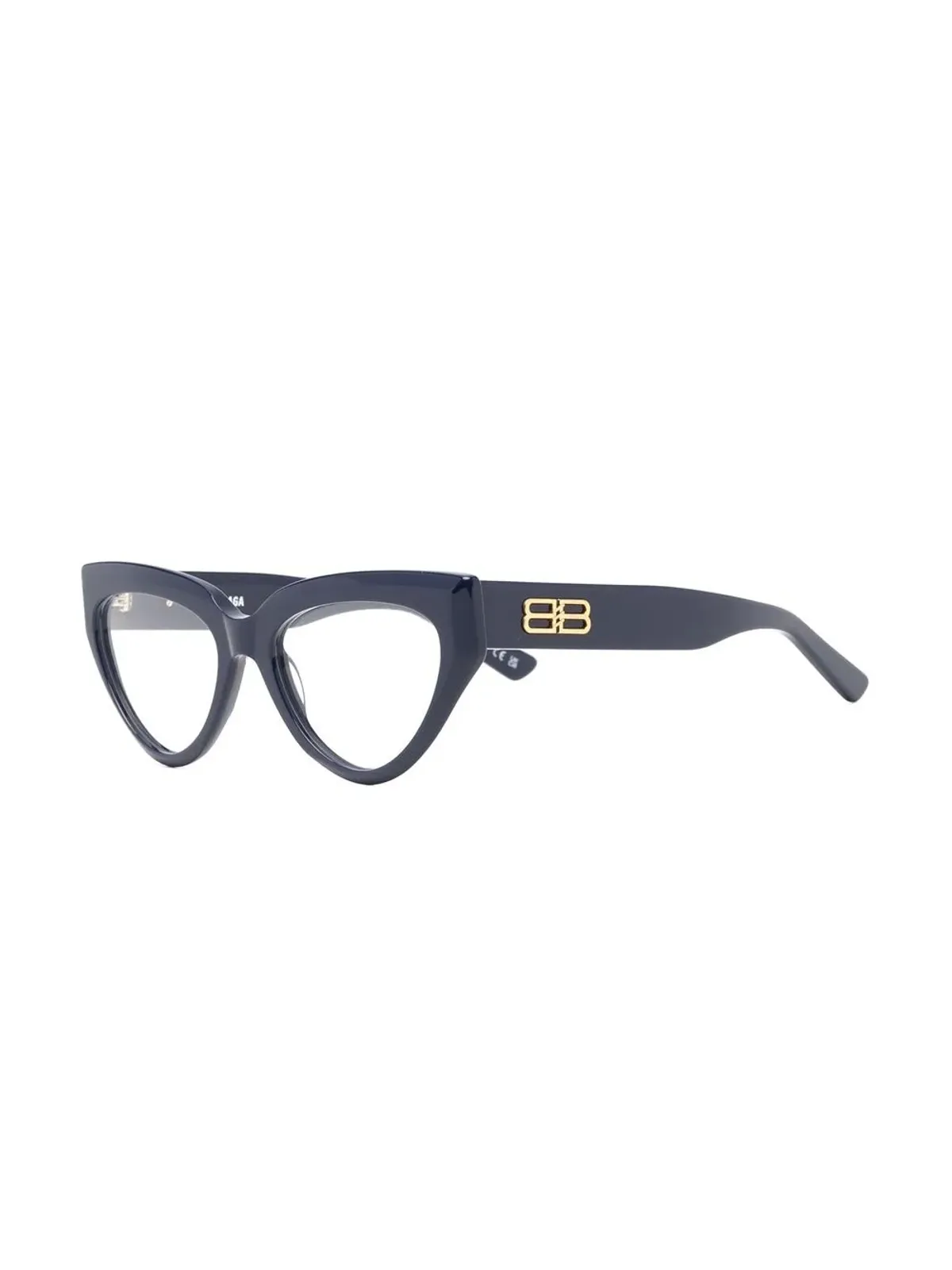 Balenciaga Eyewear logo-engraved cat-eye glasses - Blue - 画像2
