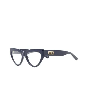 Balenciaga Eyewear logo-engraved cat-eye glasses - Blue - サムネイル2