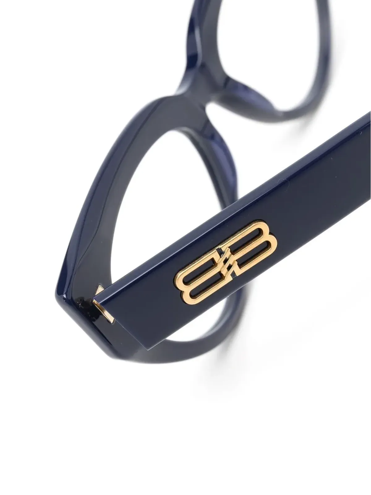Balenciaga Eyewear logo-engraved cat-eye glasses - Blue - 画像3