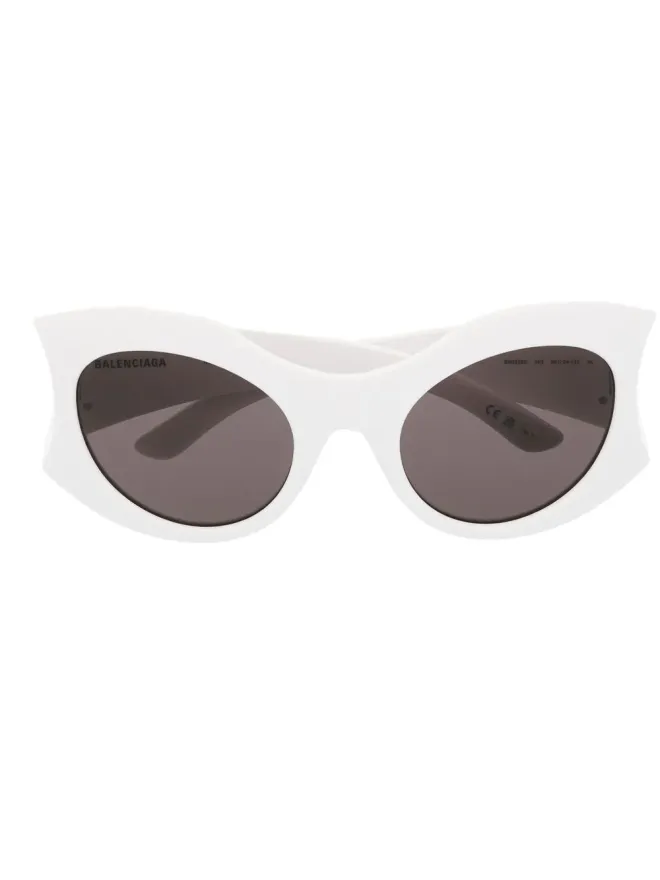 Balenciaga Eyewear Balenciaga Eyewear Hourglass丸形サングラス（ホワイト）の商品画像