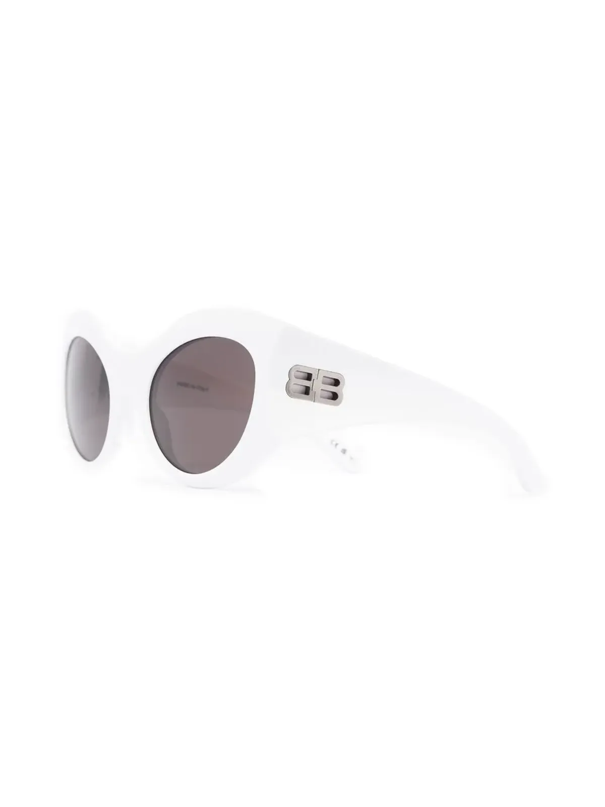Balenciaga Eyewear Hourglass丸形サングラス（ホワイト） - 画像2