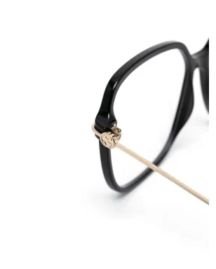Gucci Eyewear ロゴ入りスクエアフレーム眼鏡 - ブラック - サムネイル3