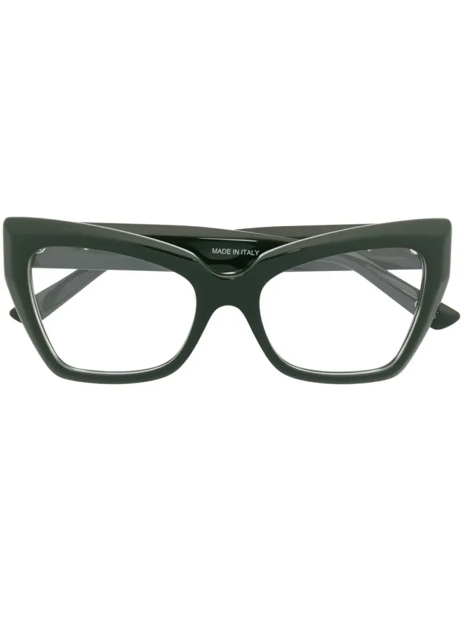 Balenciaga Eyewear Balenciaga Eyewear cat-eye frame glasses - Greenの商品画像