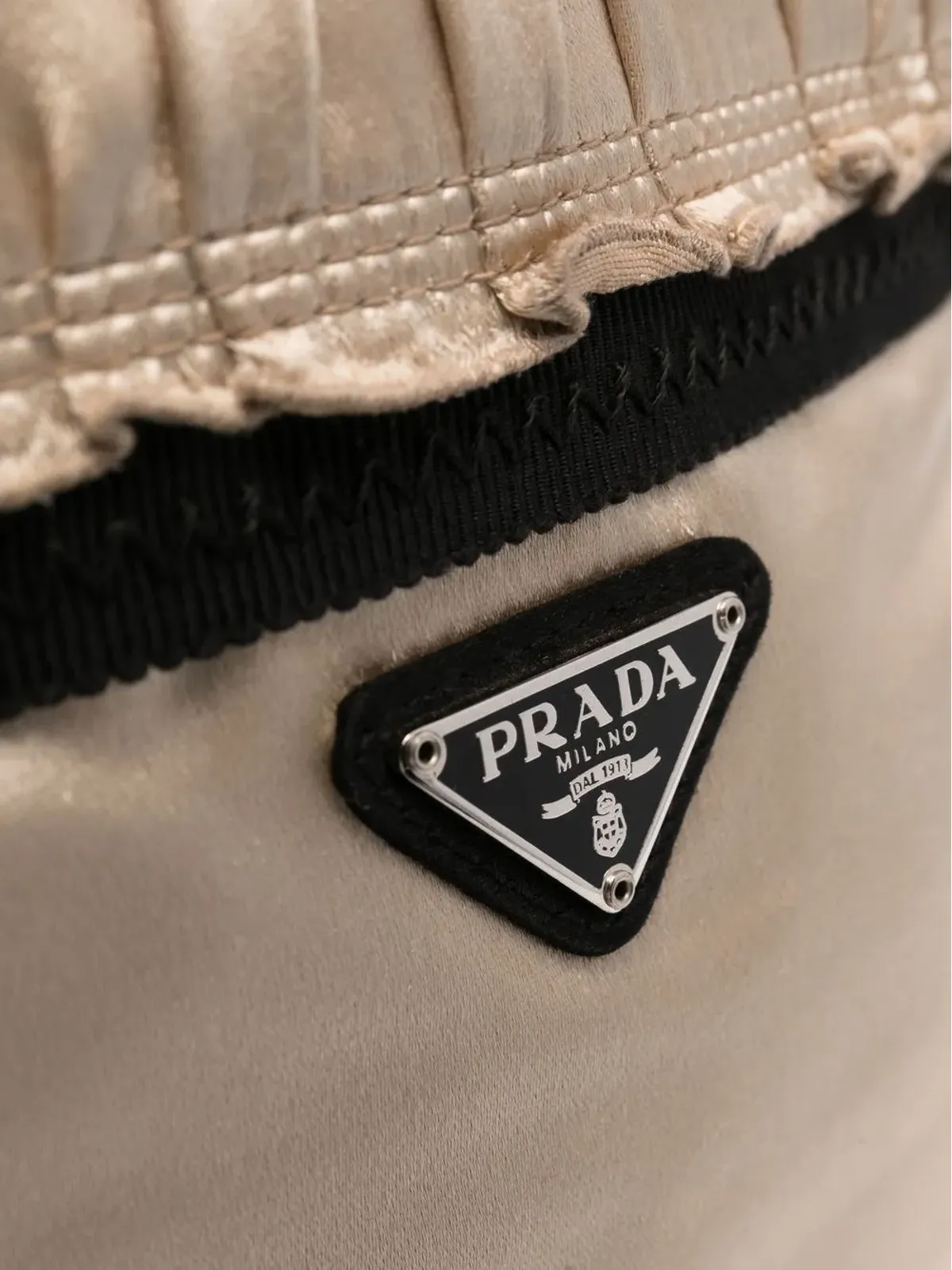 Prada Pre-Owned 2000年代 トライアングルロゴ サテン クロスボディバッグ - 画像4