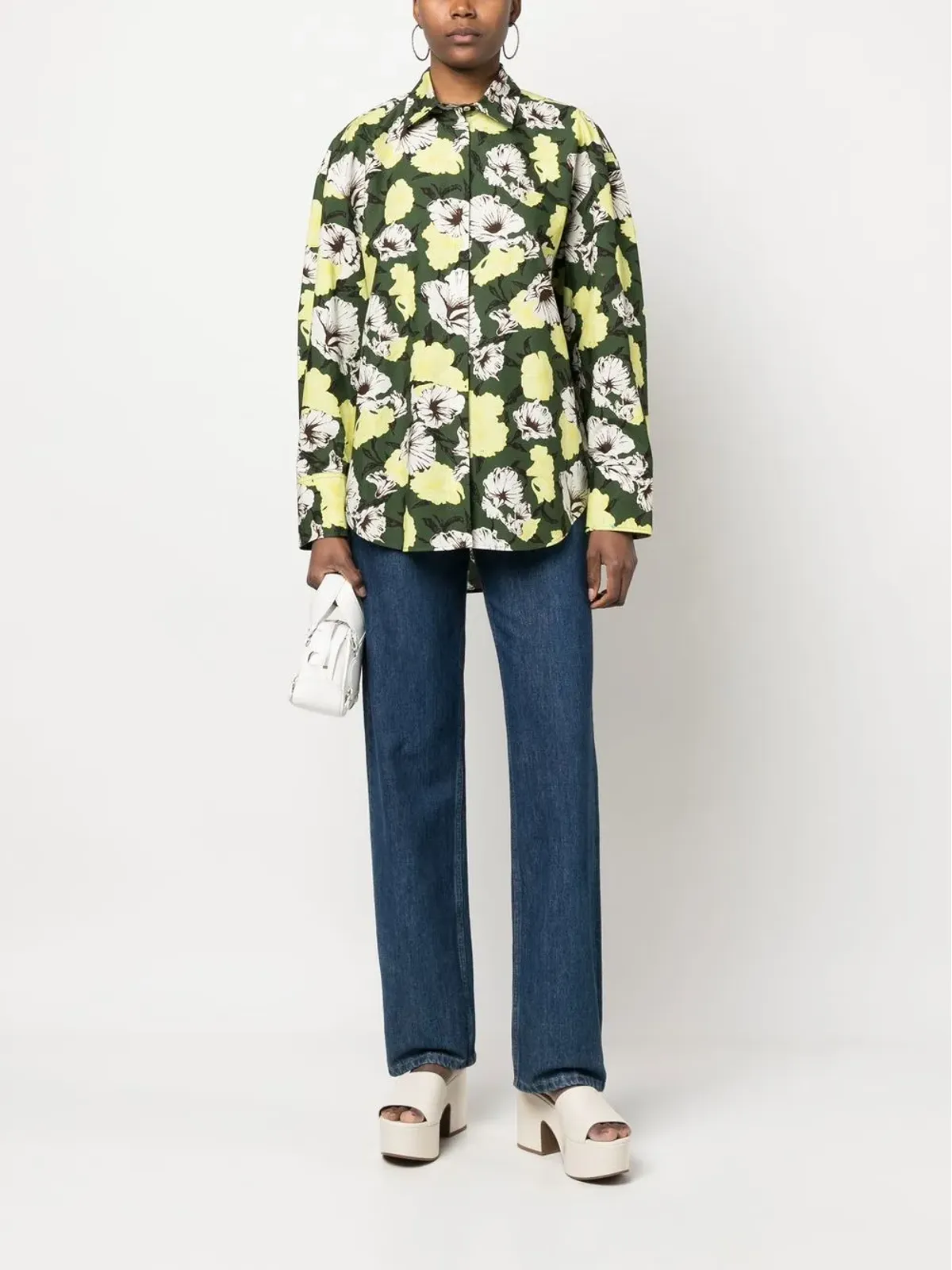 MSGM フローラルプリント長袖シャツ - 画像2