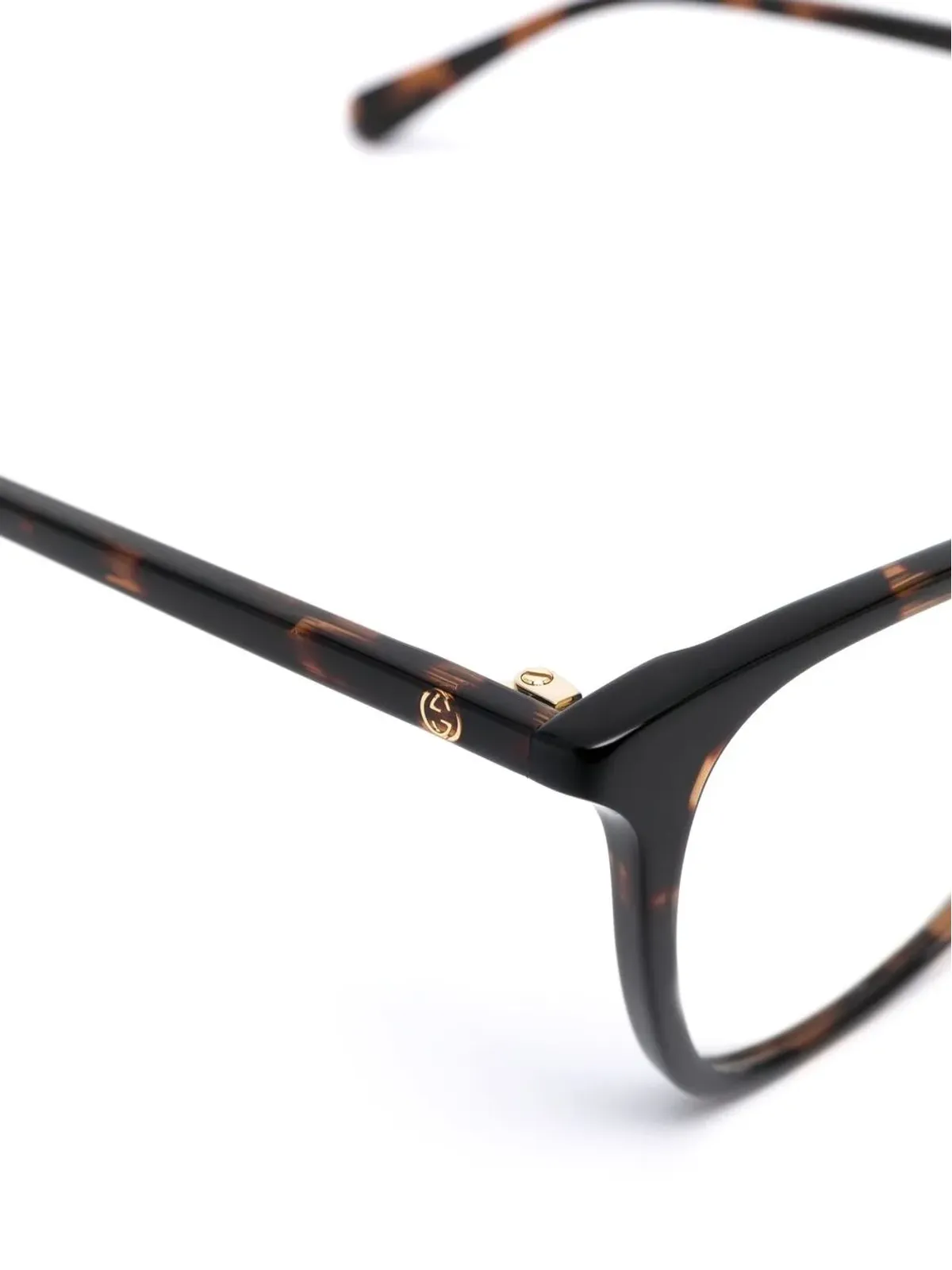 Gucci Eyewear べっ甲風GGメガネ - 画像3