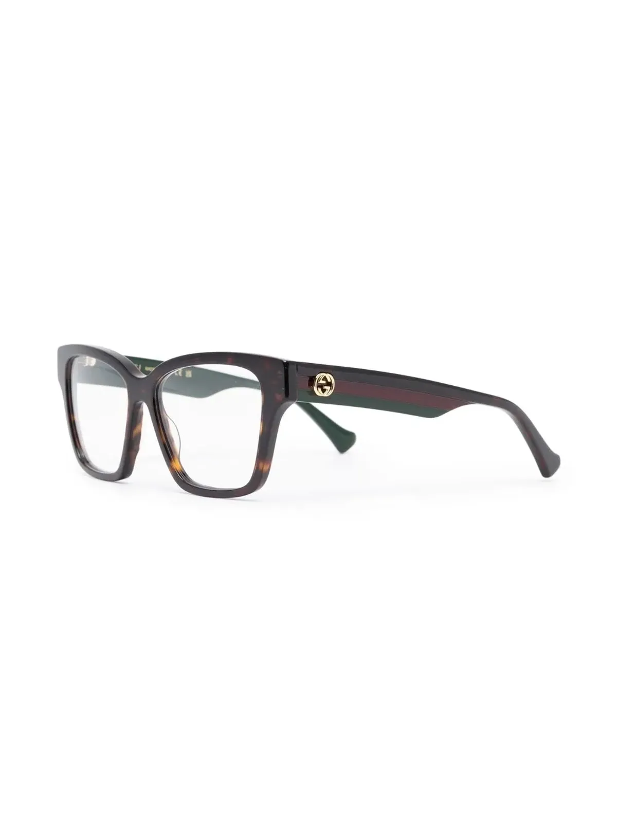 Gucci Eyewear ロゴプレート スクエアフレーム メガネ - 画像2