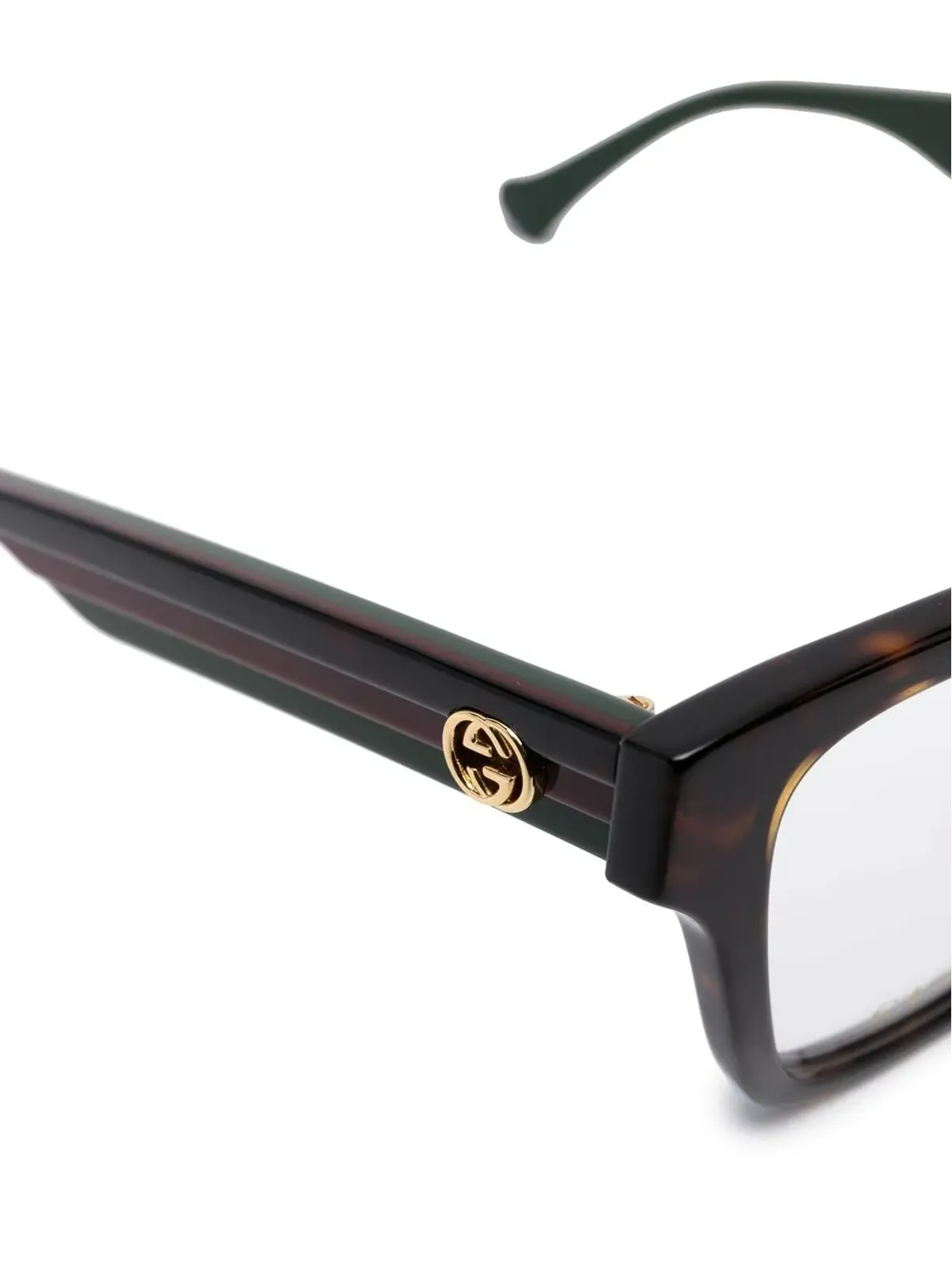 Gucci Eyewear ロゴプレート スクエアフレーム メガネ - 画像3
