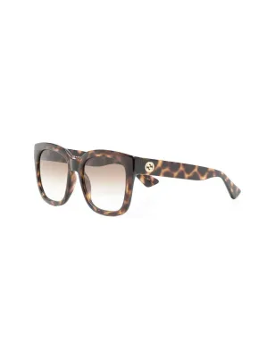 Gucci Eyewear スクエアフレームサングラス ブラウン - サムネイル2