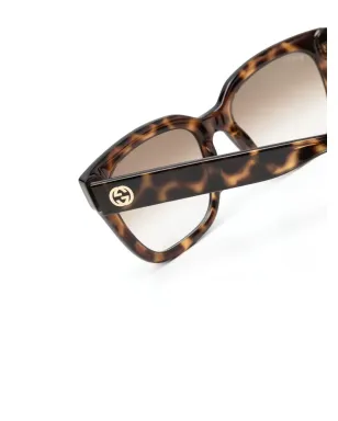 Gucci Eyewear スクエアフレームサングラス ブラウン - サムネイル3