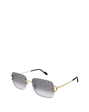 Cartier Eyewear パターンレンズ サングラス - ゴールド - サムネイル2