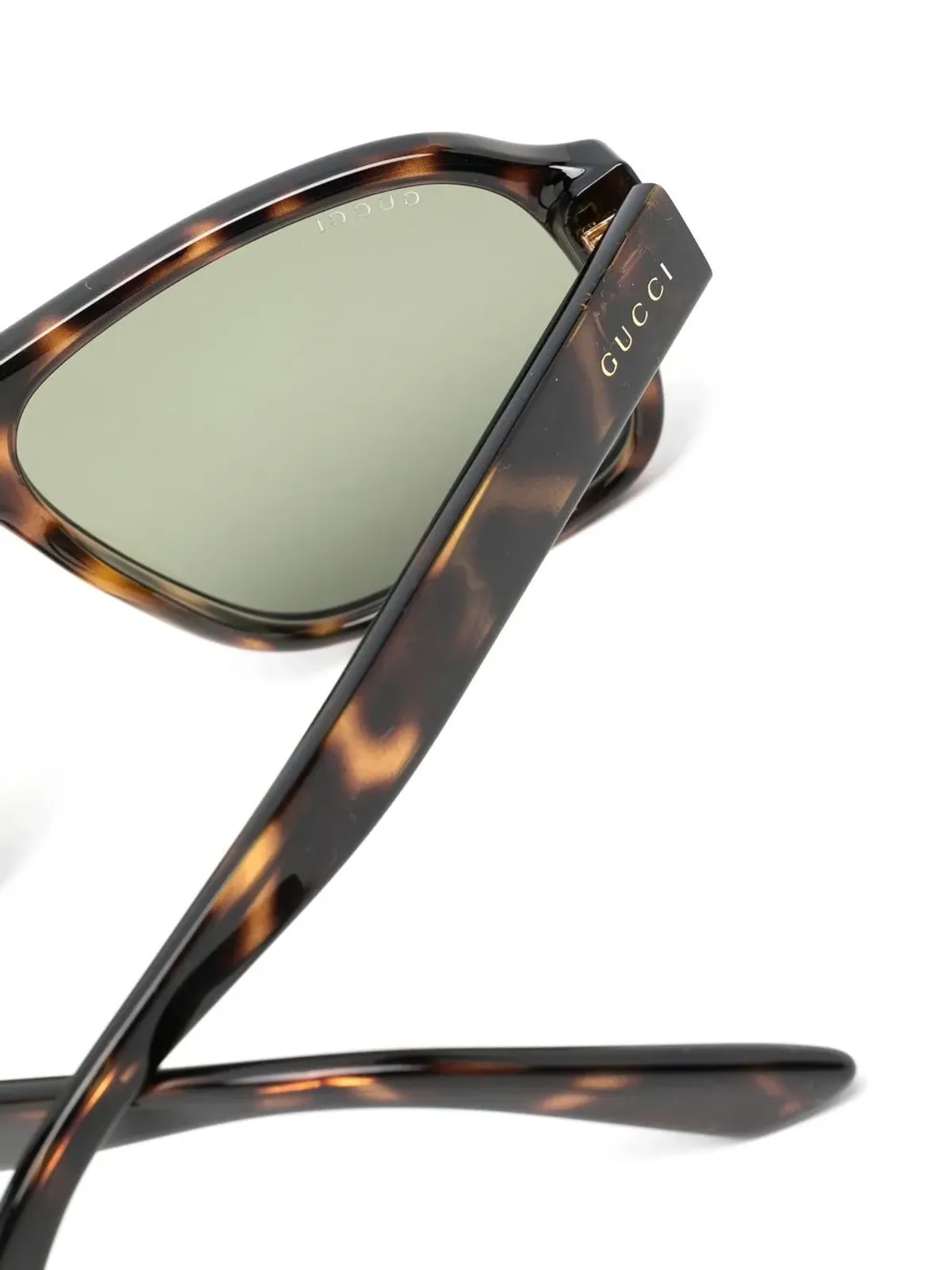 Gucci Eyewear ティンテッドレンズ パイロットフレーム サングラス ブラウン - 画像3