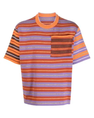 Jacquemus stripe-print T-shirt - Purple - サムネイル1