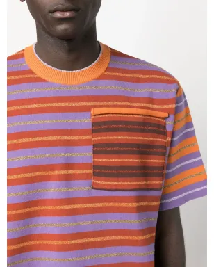 Jacquemus stripe-print T-shirt - Purple - サムネイル5