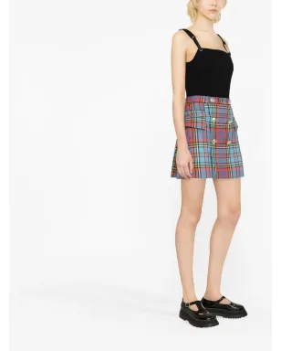 Vivienne Westwood ハイウエストチェック柄スカート - サムネイル4