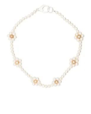 Hatton Labs faux-flower pearl necklace - White - サムネイル1