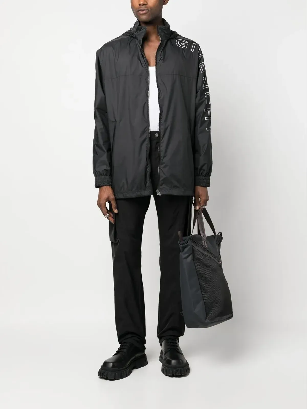 Givenchy フード付きロングスリーブ ロゴプリント ジャケット - 画像2
