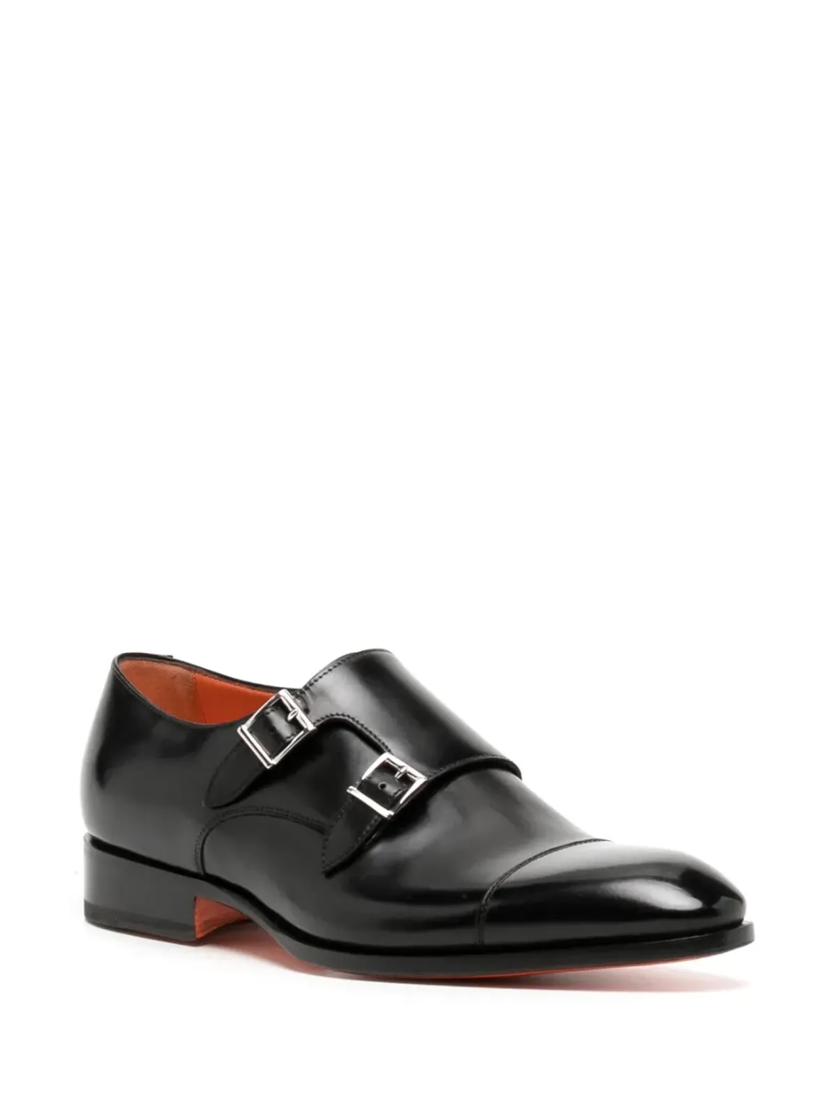 Santoni ダブルバックルレザーシューズ - 画像2