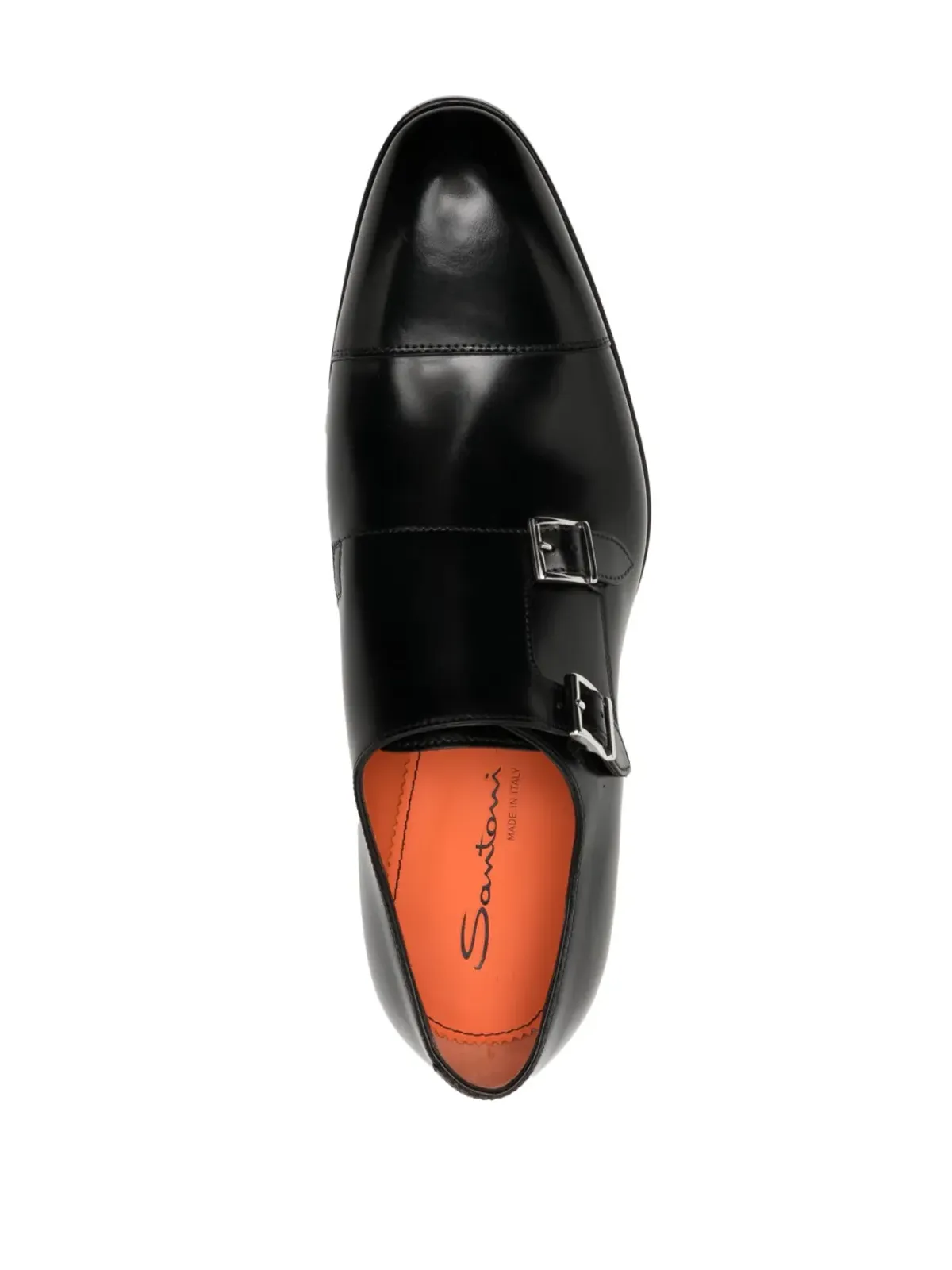 Santoni ダブルバックルレザーシューズ - 画像4