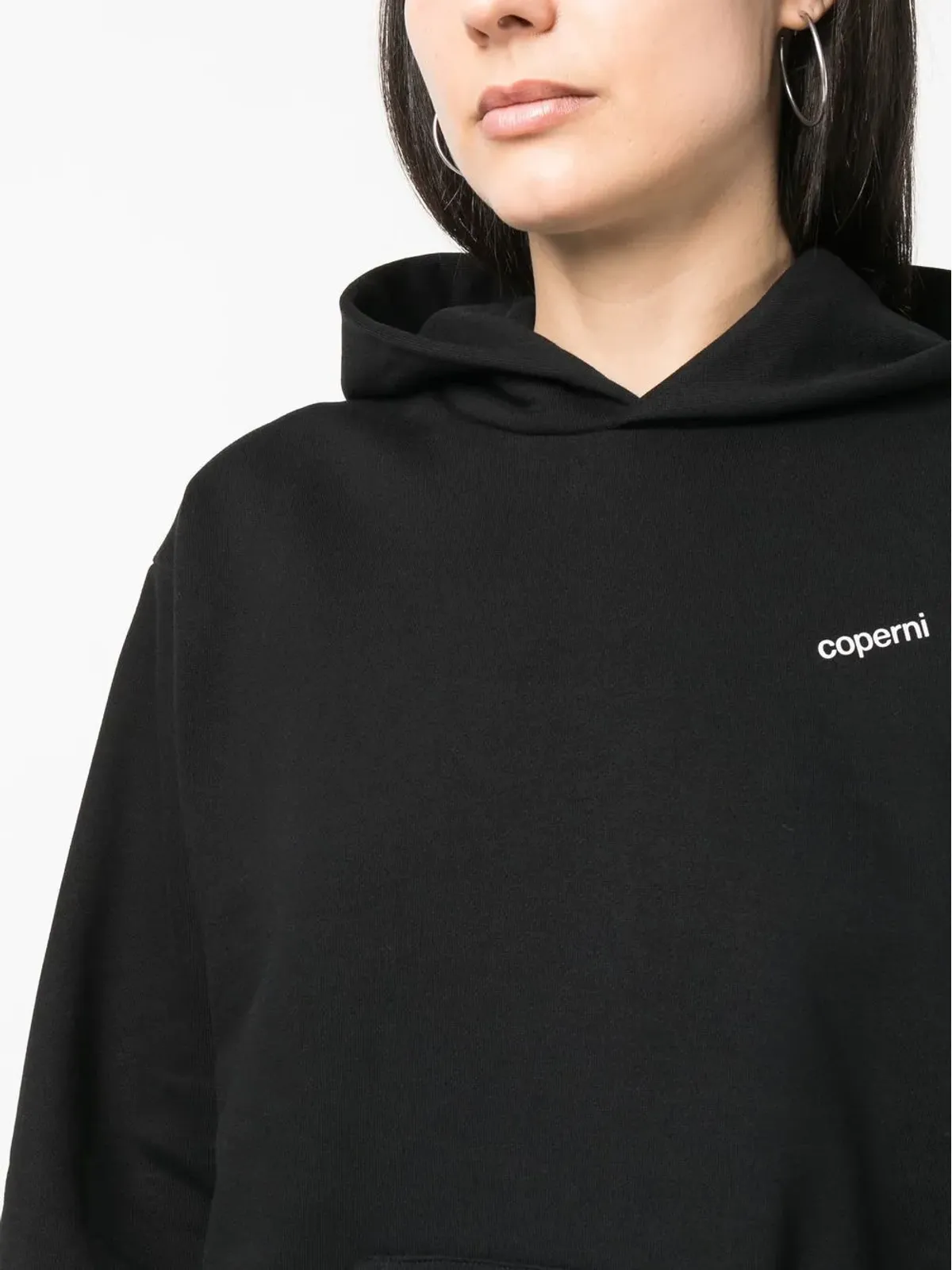 Coperni ロゴプリント コットン フーディー ブラック - 画像5