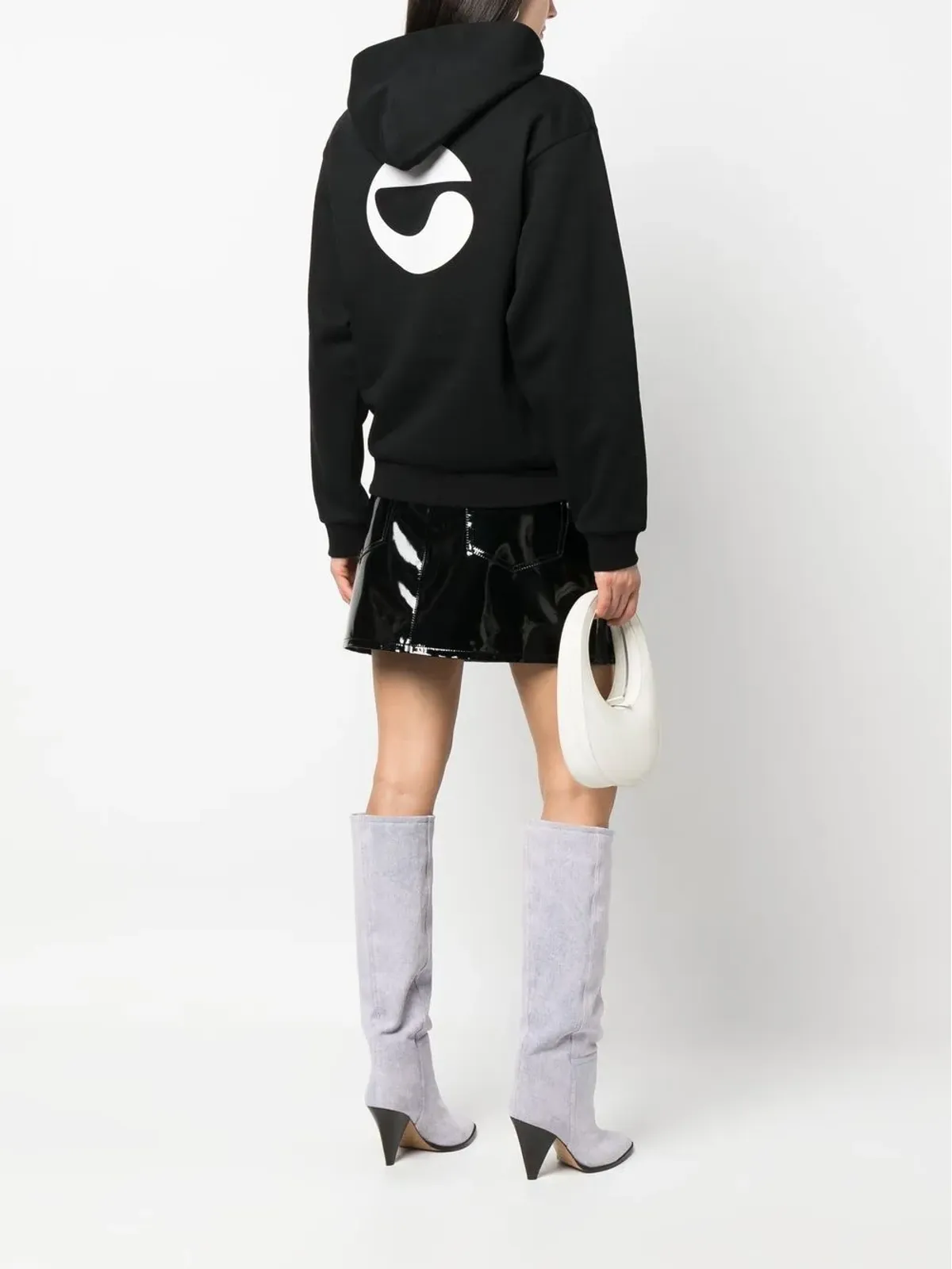 Coperni ロゴプリント コットン フーディー ブラック - 画像2