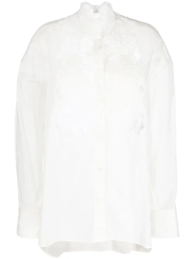 Ermanno Scervino Ermanno Scervino コードドレース長袖シャツの商品画像