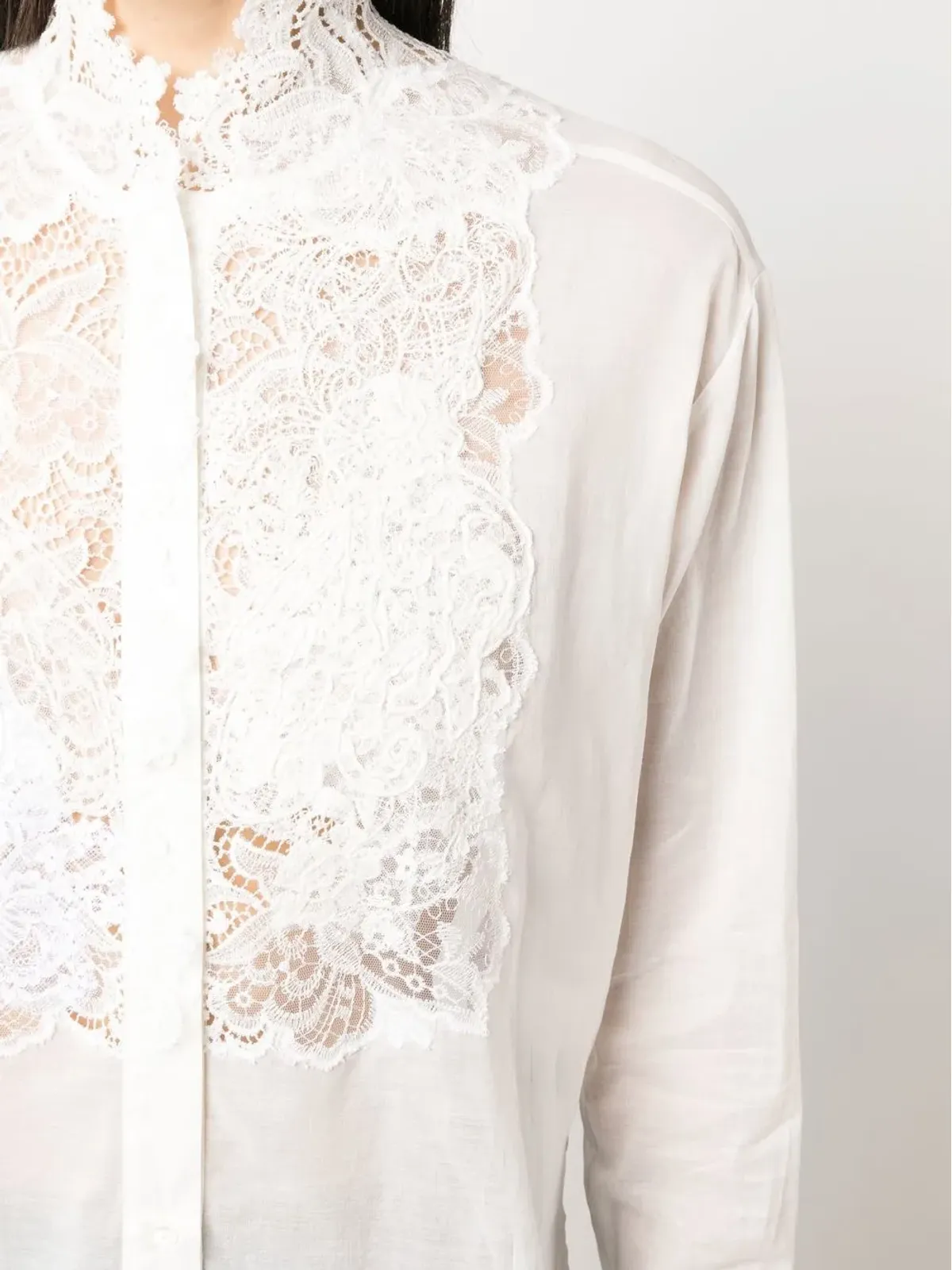 Ermanno Scervino コードドレース長袖シャツ - 画像5