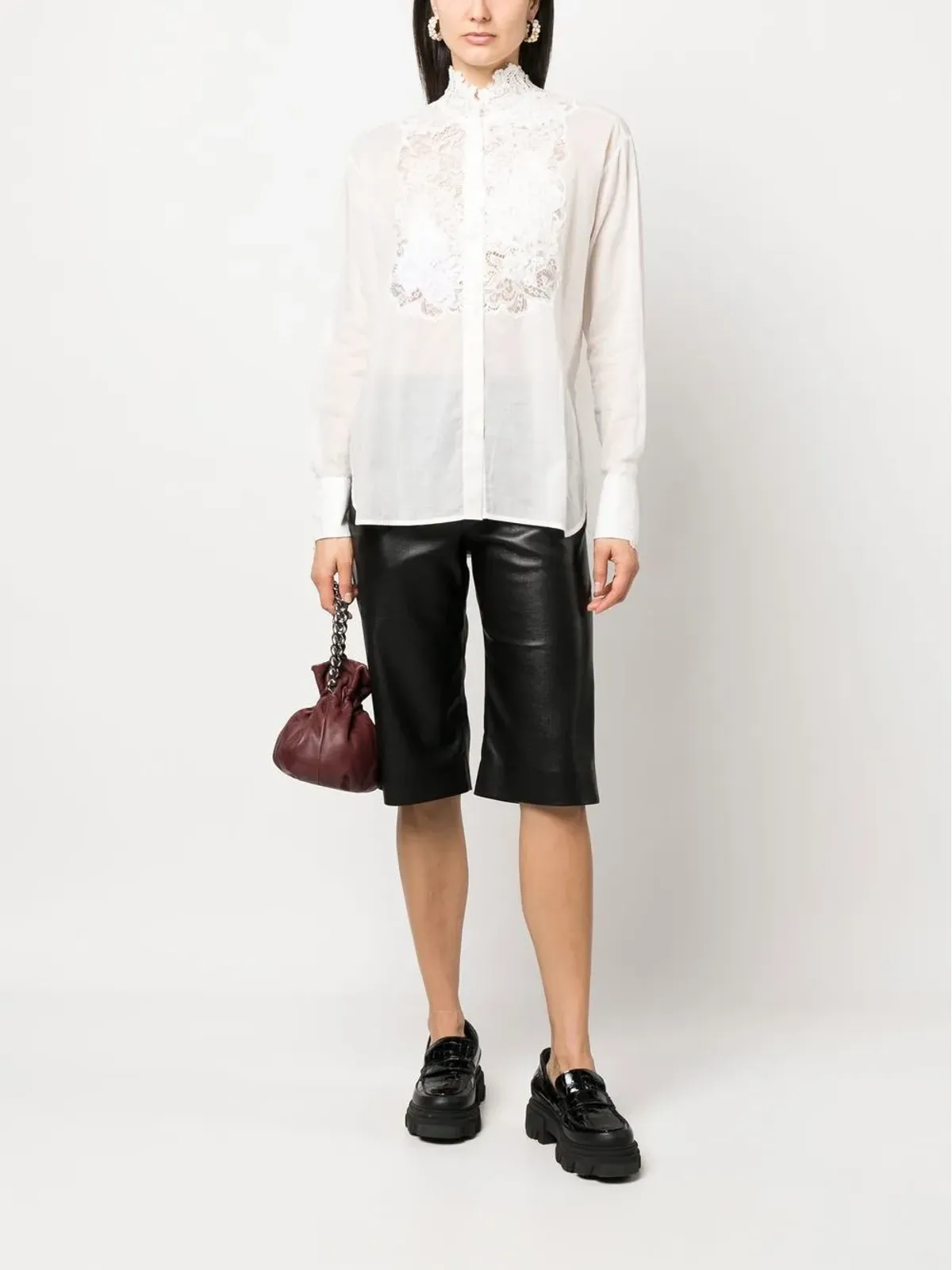 Ermanno Scervino コードドレース長袖シャツ - 画像2