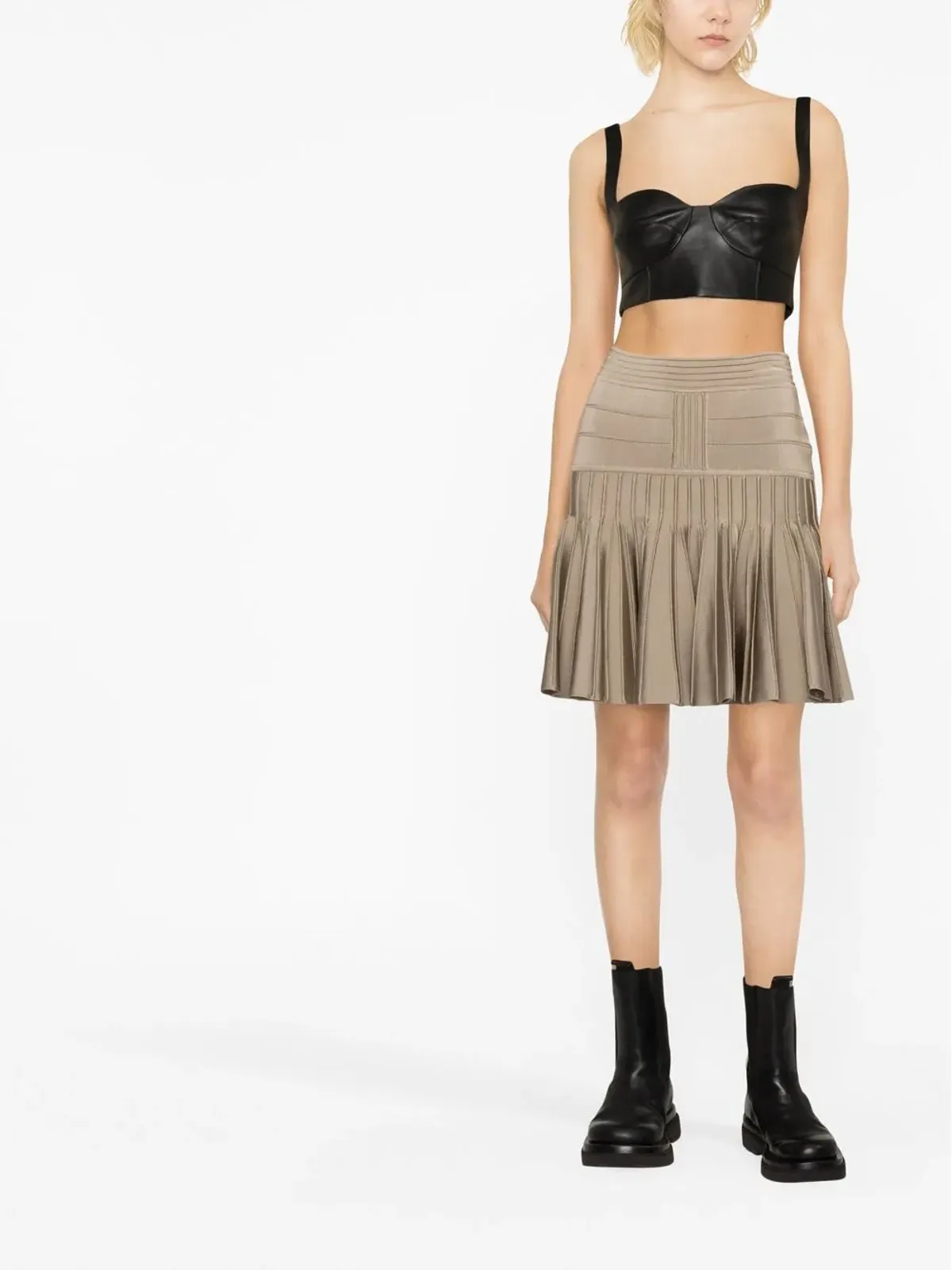 Balmain プリーツニットミニスカート - 画像2