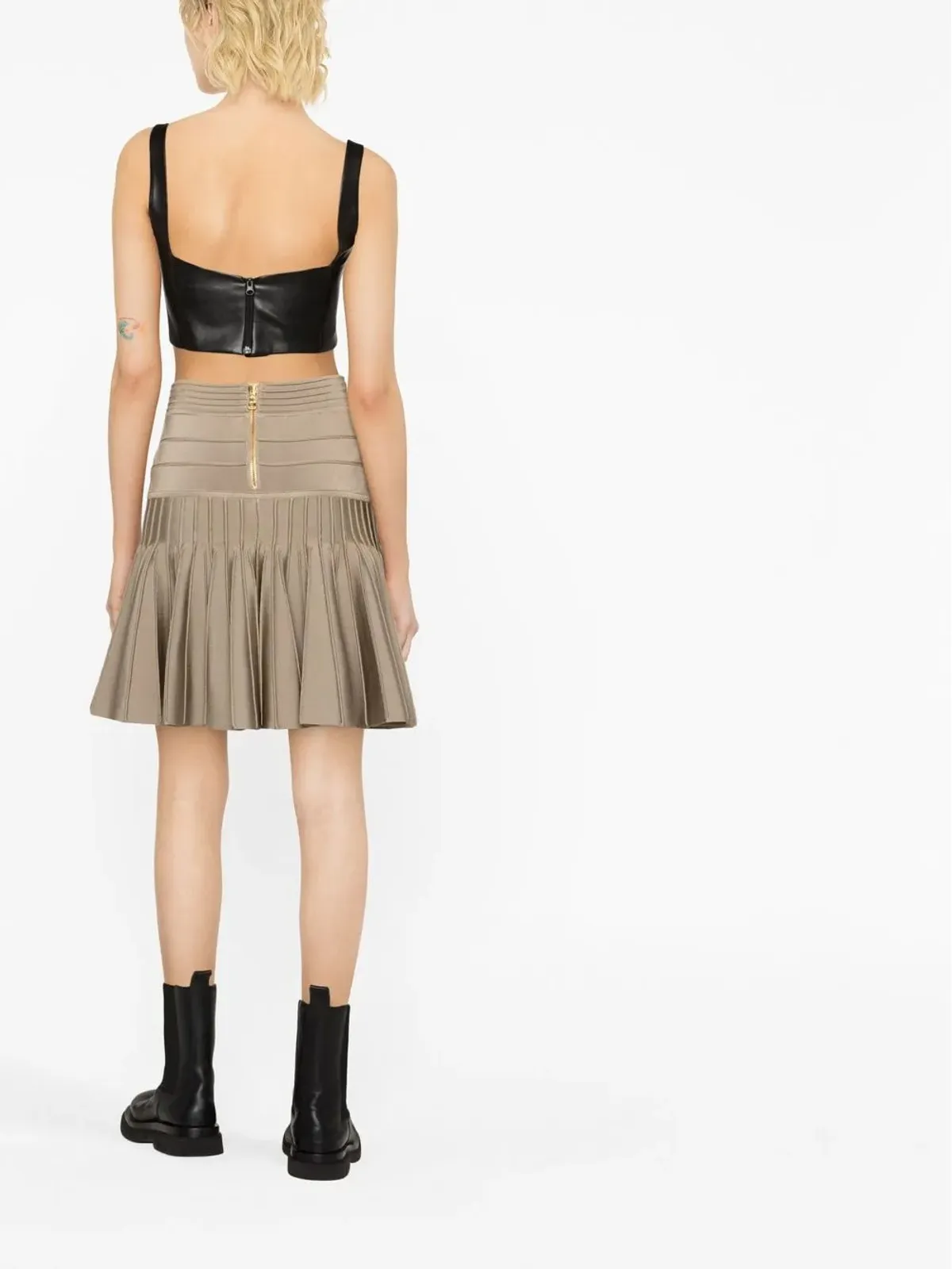 Balmain プリーツニットミニスカート - 画像4