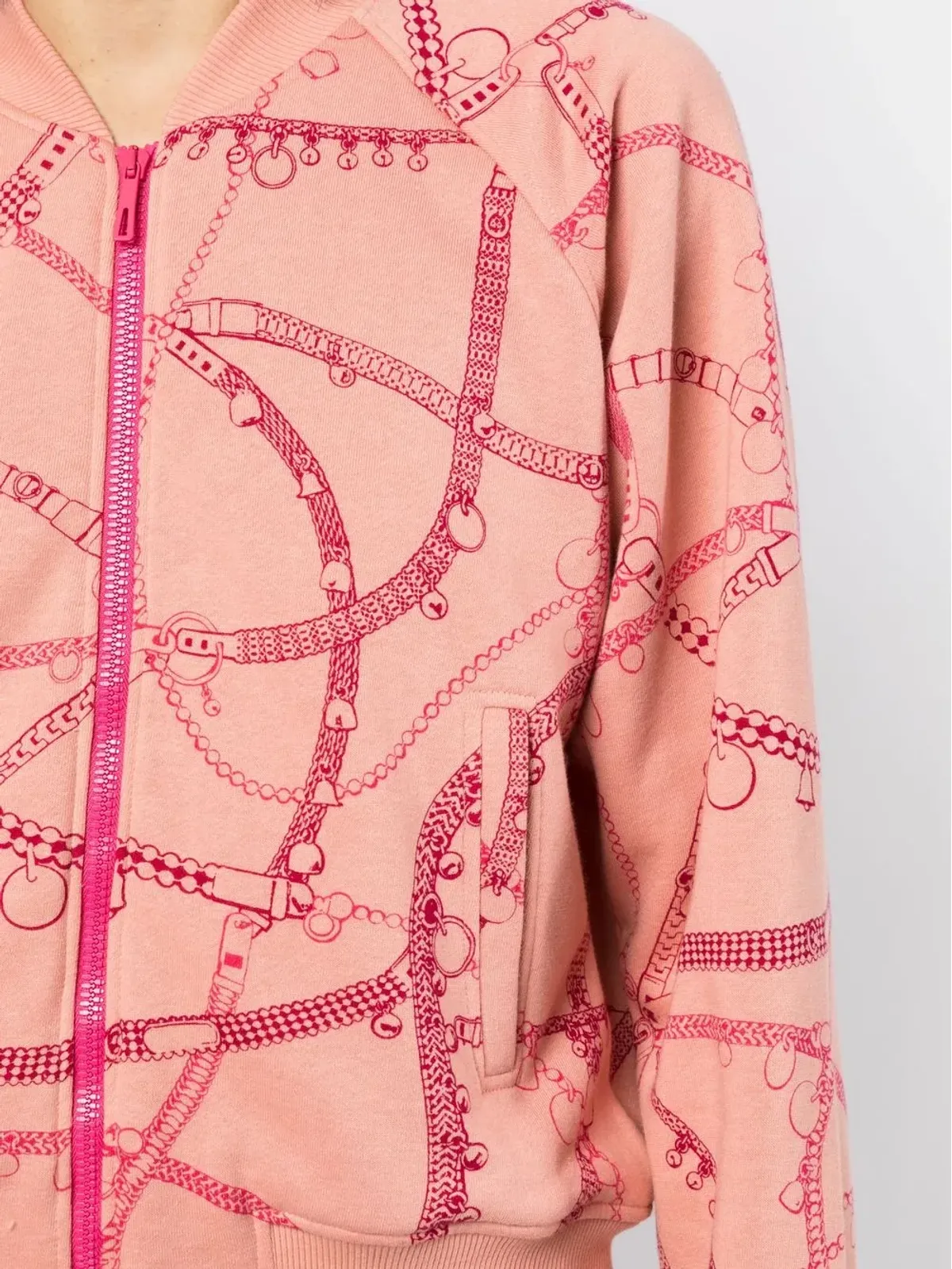 Hermès Pre-Owned ブリドルストラップ・プリント・ジップアップジャケット - 画像5