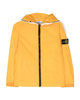 Stone Island Junior ロゴパッチ ジップアップフード付きジャケット - サムネイル1