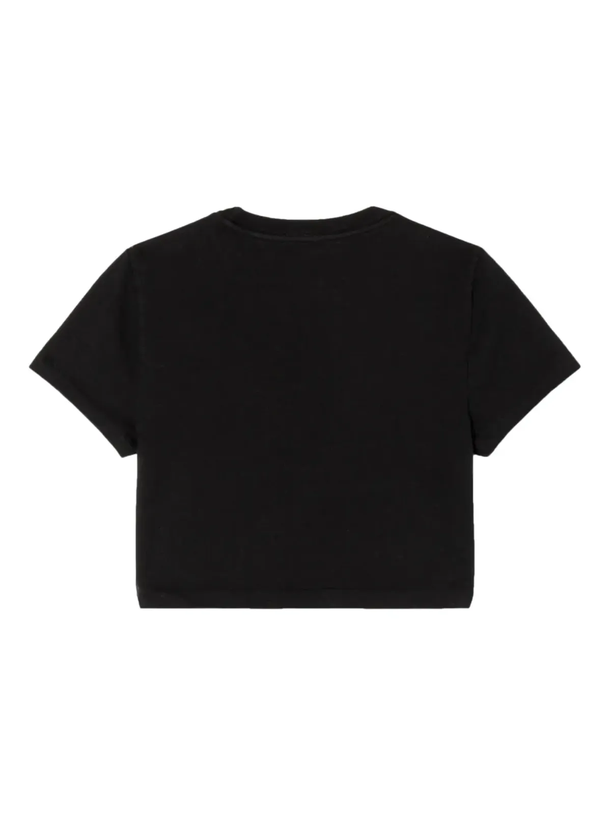 RE/DONE ショートスリーブ クロップド Tシャツ ブラック - 画像5