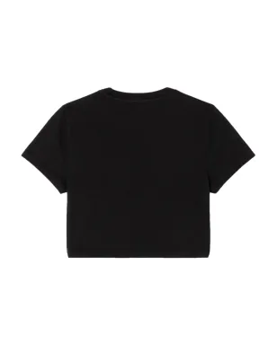 RE/DONE ショートスリーブ クロップド Tシャツ ブラック - サムネイル5