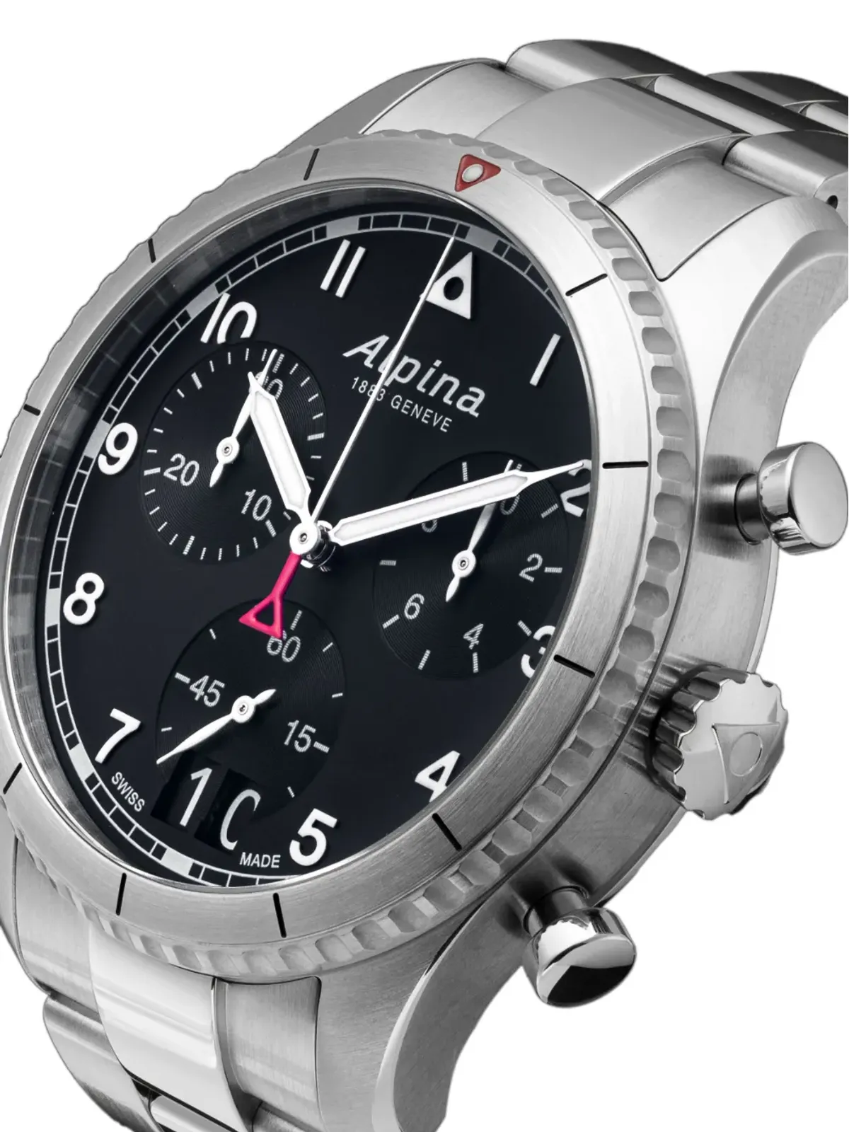 Alpina Startimer Pilot Quartz Chronograph Big Date - Black - 画像5