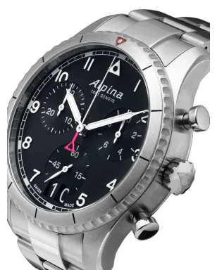 Alpina Startimer Pilot Quartz Chronograph Big Date - Black - サムネイル5