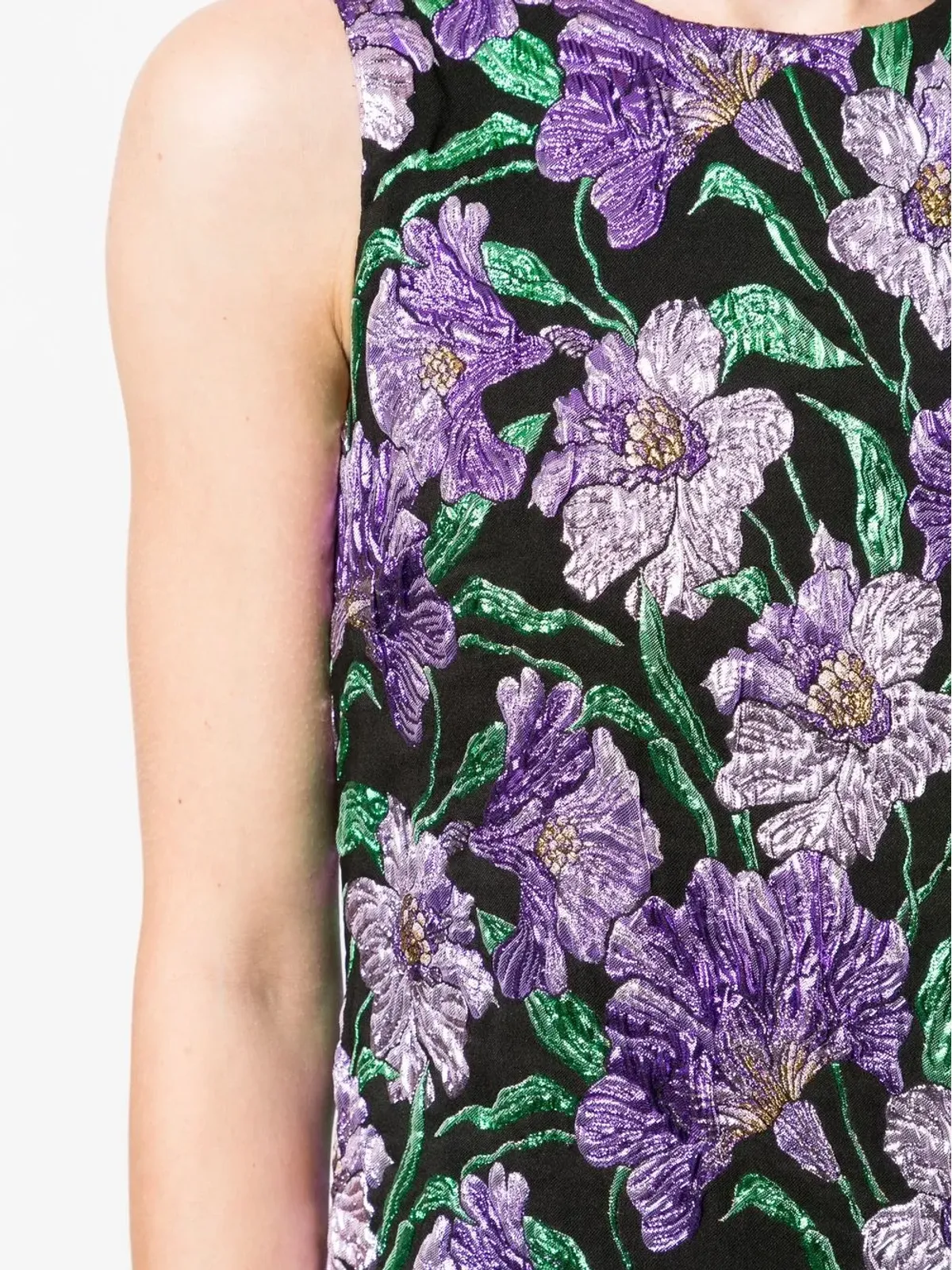 Carolina Herrera 花柄ジャカードAラインミニドレス - 画像5