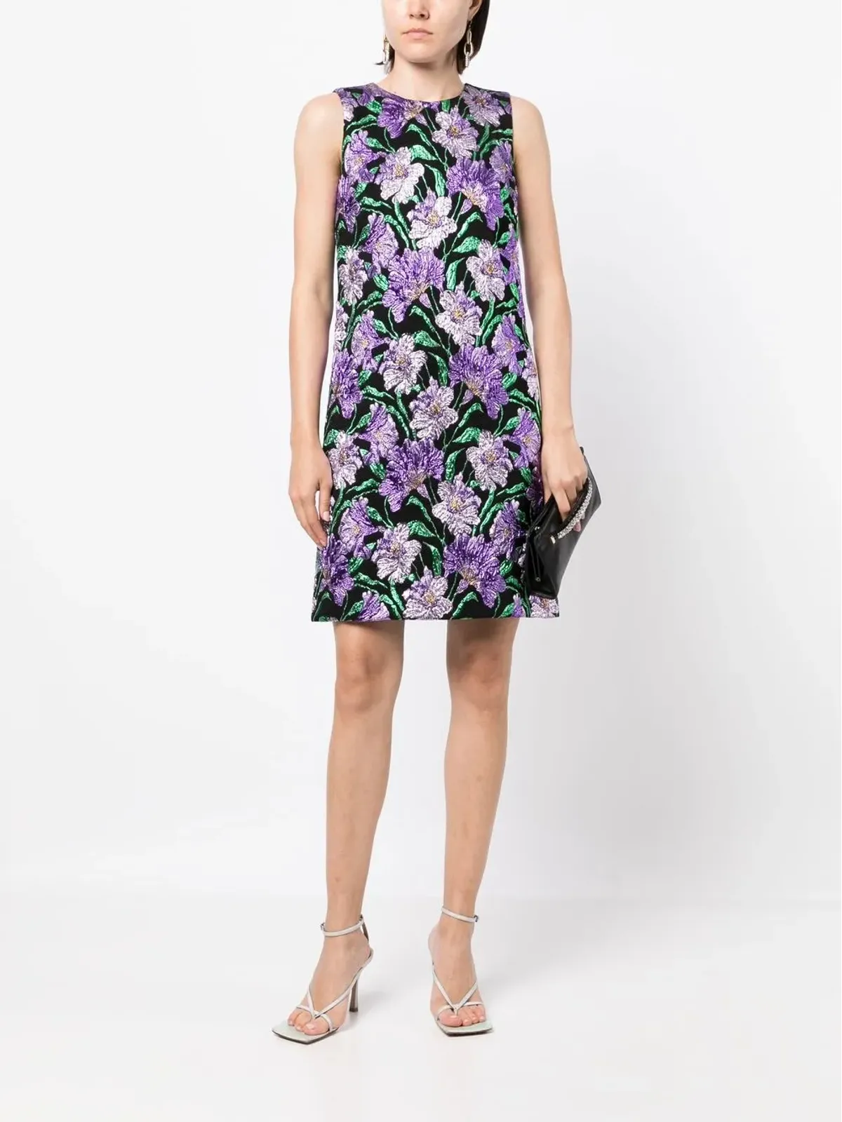 Carolina Herrera 花柄ジャカードAラインミニドレス - 画像2
