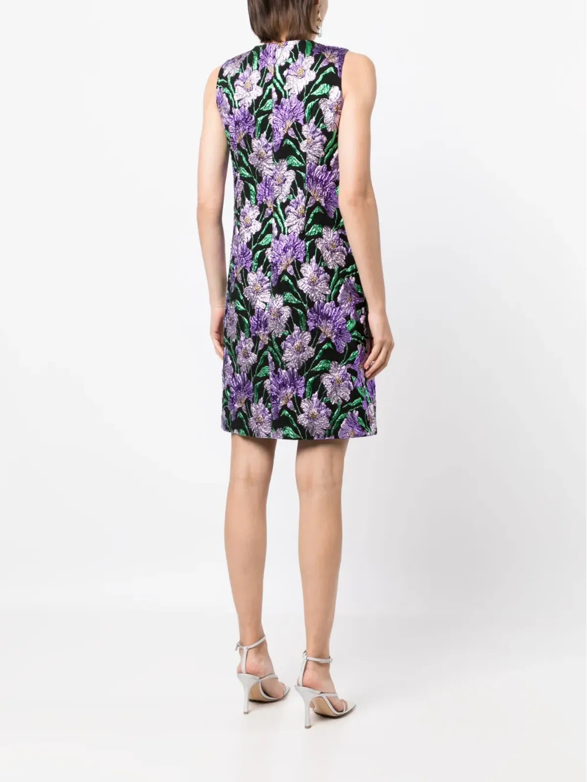 Carolina Herrera 花柄ジャカードAラインミニドレス - 画像4