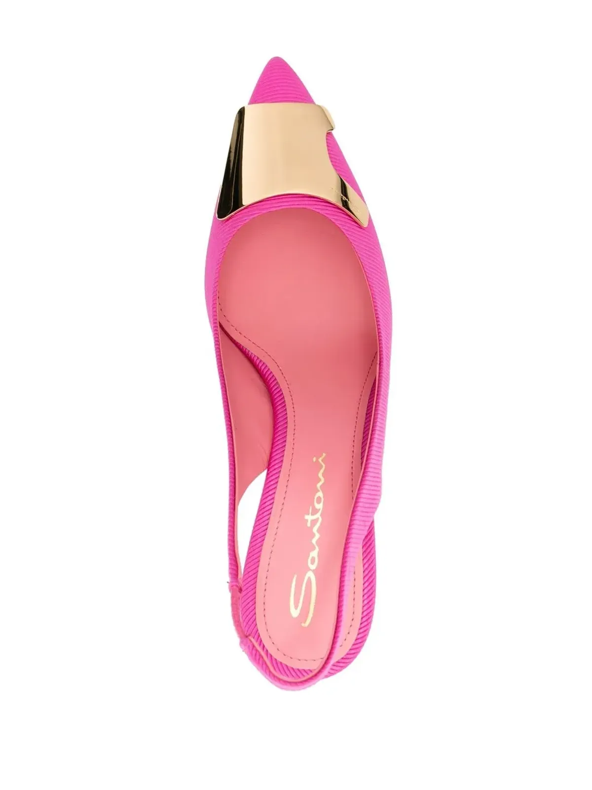 Santoni リブドフィニッシュパンプス - ピンク - 画像4