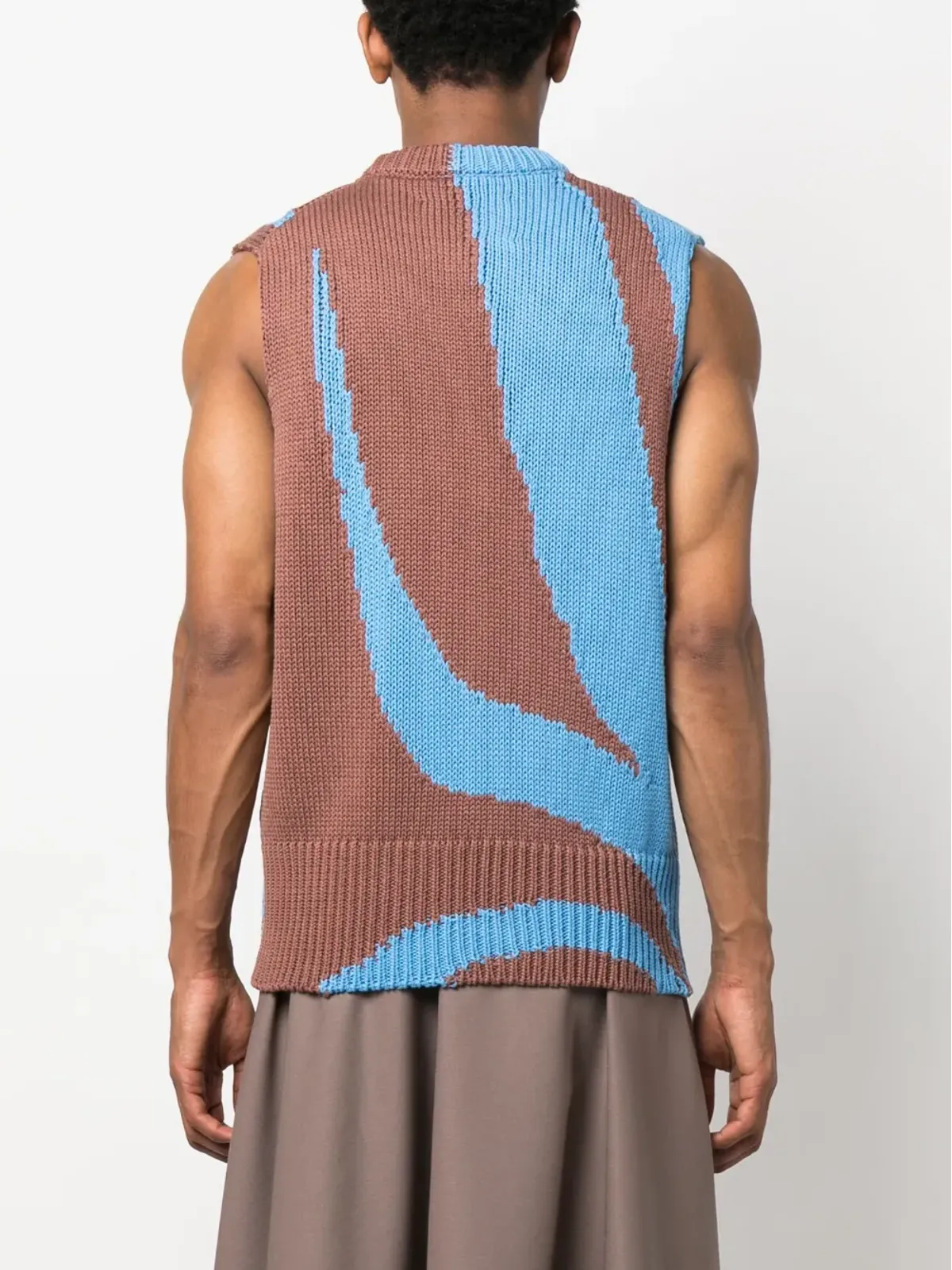 Jil Sander アブストラクトプリント コットンベスト - 画像4