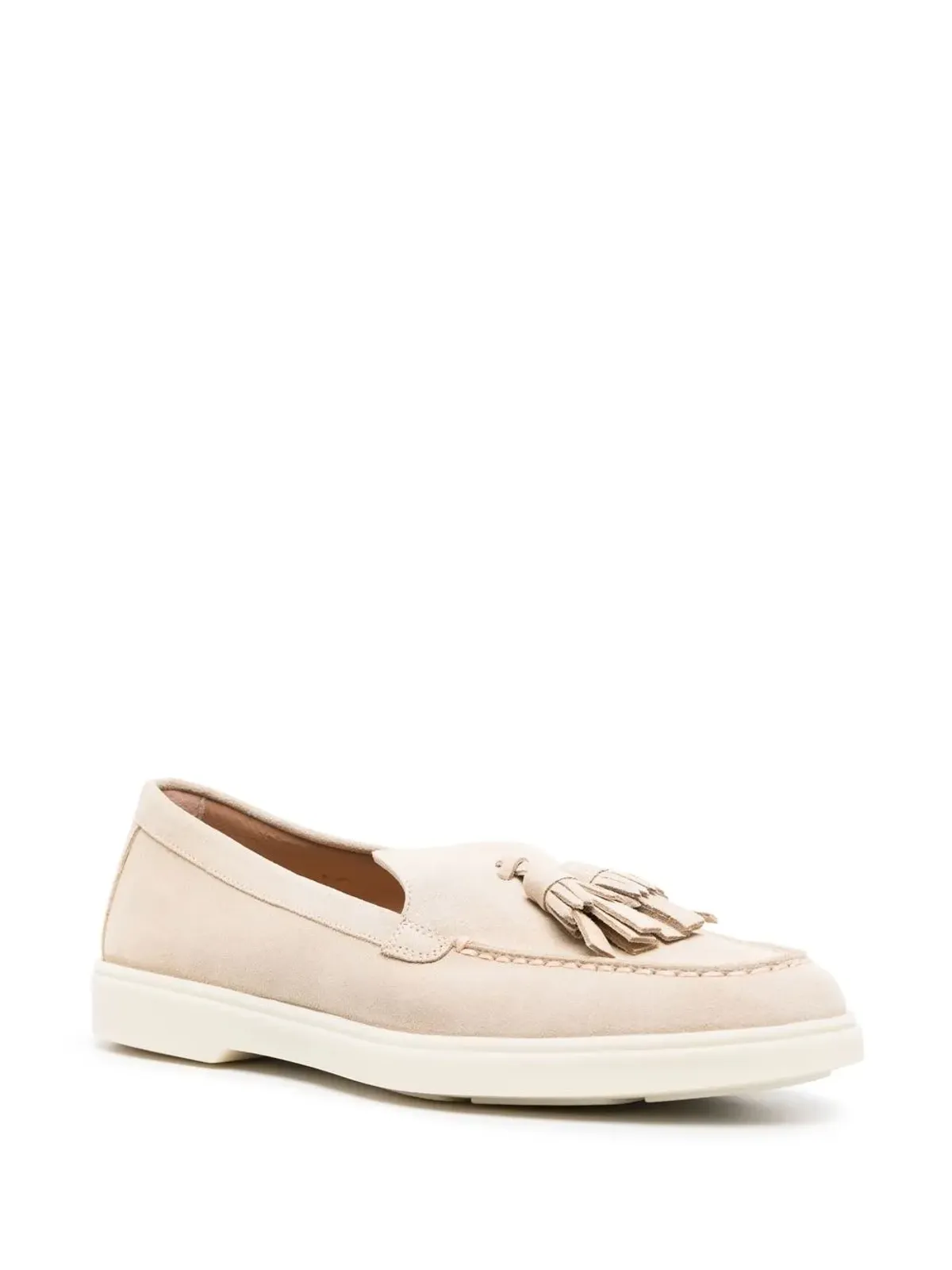 Santoni タッセルディテール付きスエード ローファー - 画像2