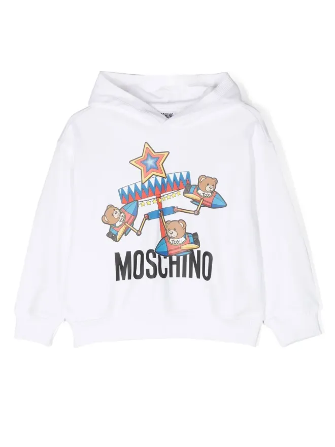 Moschino Kids Moschino Kids グラフィックプリント長袖フーディーの商品画像